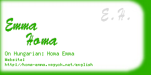 emma homa business card